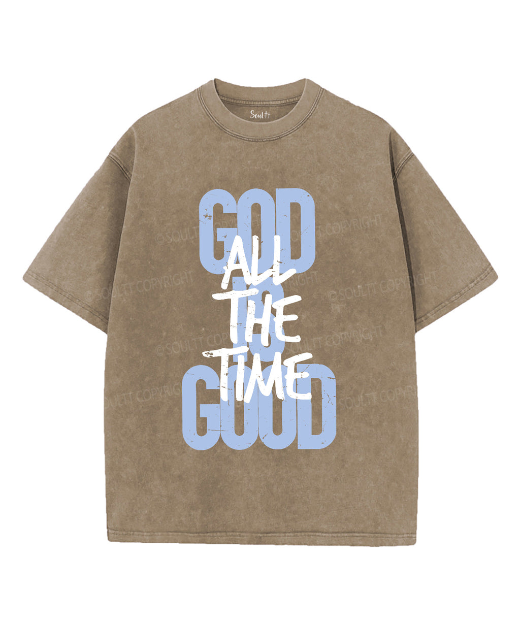 God Is Good All The Time Unisex Washed Christian T-shirt Hoodie, Sweatshirt | CiraTrend.com (Image 5)