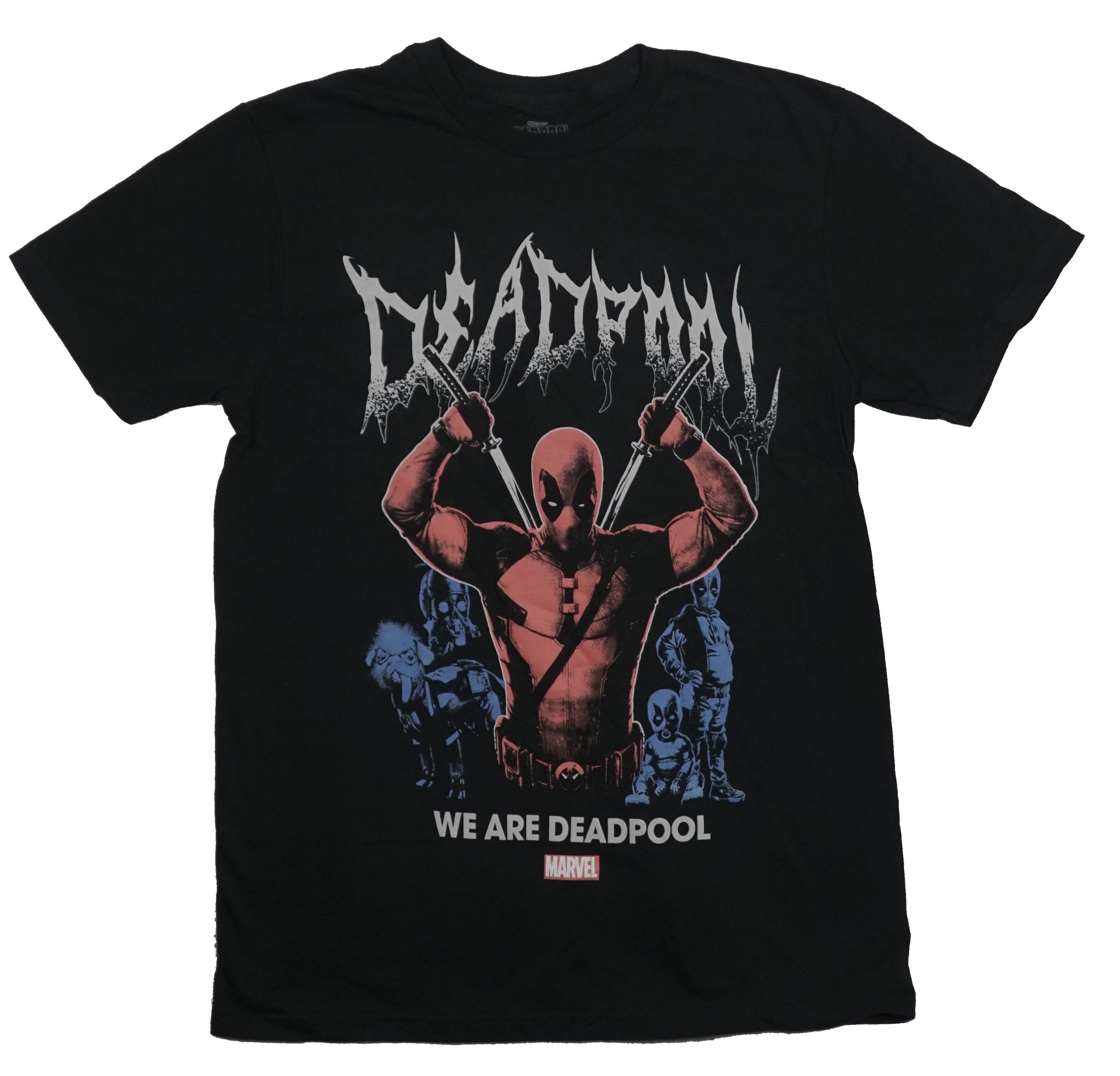 Deadpool Mens T-Shirt -  We Are Deadpool Red Blue Group Image Hoodie, Sweatshirt | CiraTrend.com