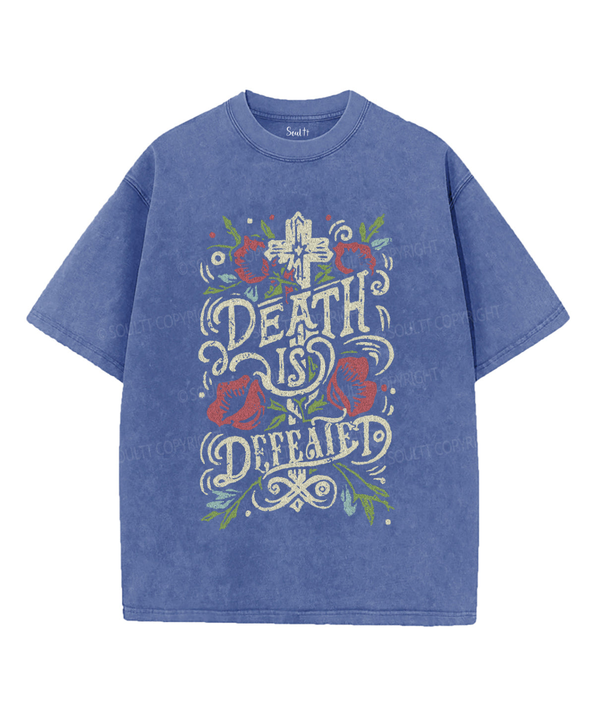 Death Is Defeated Washed Christian T-Shirts, Hoodie, Sweatshirt