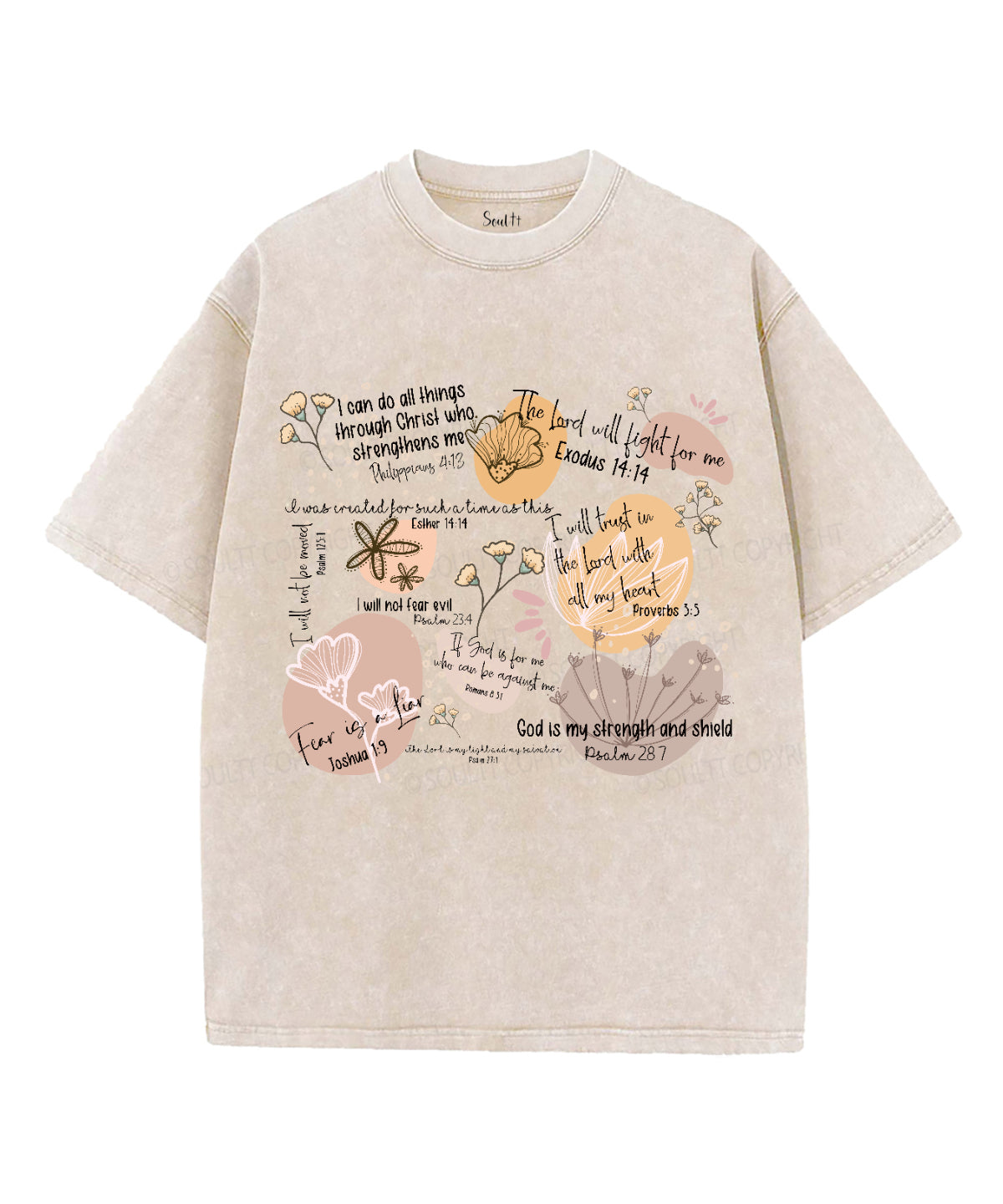 The Lord Will Fight For Me Washed Christian T-shirt Hoodie, Sweatshirt | CiraTrend.com (Image 1)