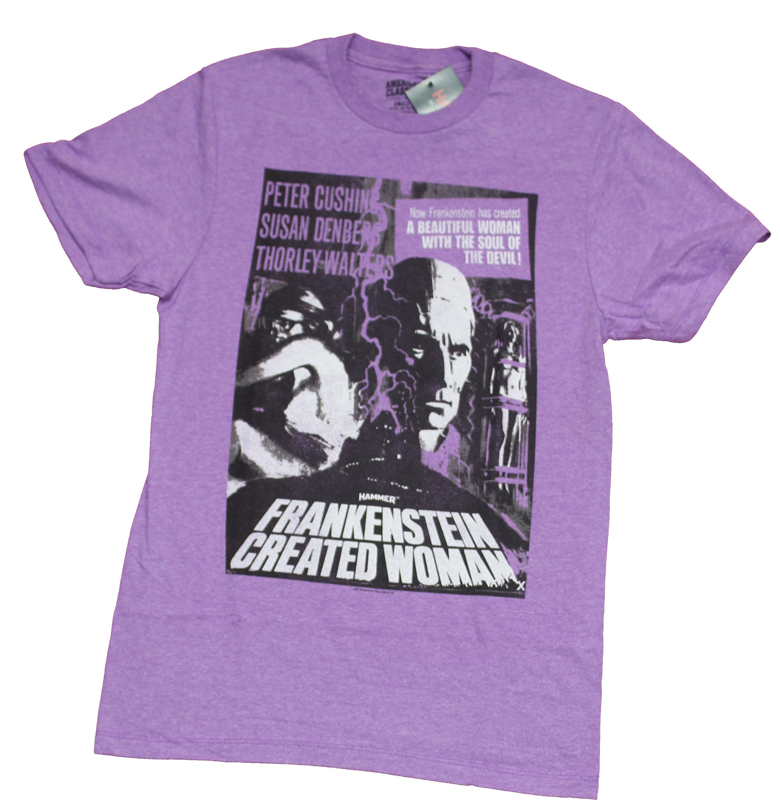 Frankenstein Mens T-Shirt - Created Woman Distressed Poster Hammer Horror Hoodie, Sweatshirt | CiraTrend.com