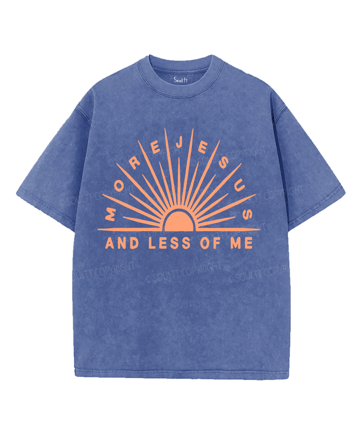 More Jesus And Less Of Me Unisex Washed Christian T-shirt Hoodie, Sweatshirt | CiraTrend.com (Image 1)