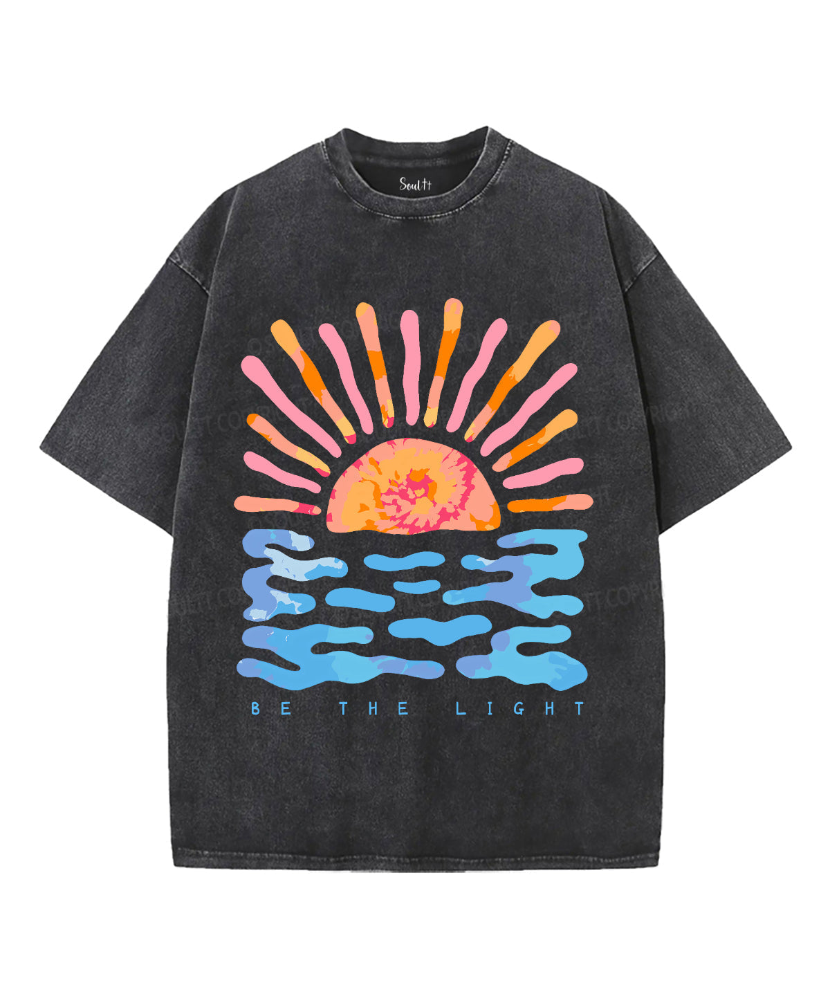 Be The Light Unisex Washed Christian T-shirt Style004 Hoodie, Sweatshirt | CiraTrend.com (Image 1)
