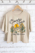 Country Roads Take Me Home Graphic Long Crop Top