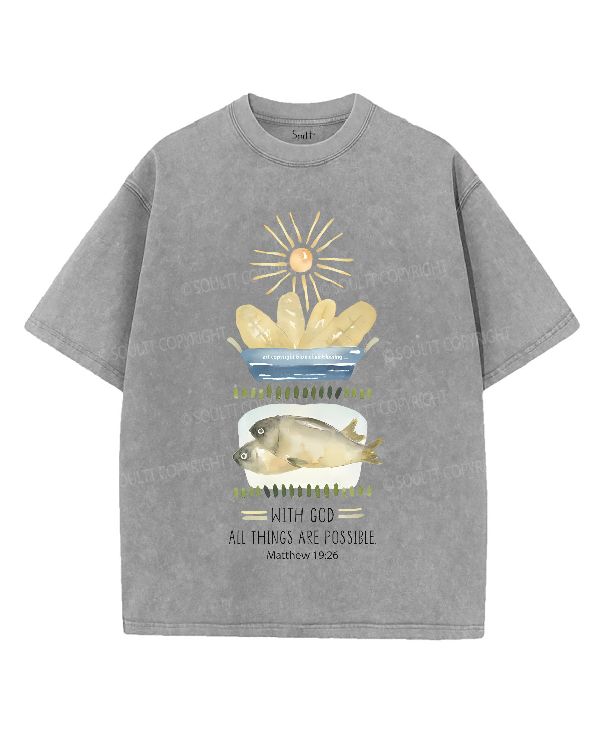 All Things Are Possible Unisex Washed Christian T-shirt Style002 Hoodie, Sweatshirt | CiraTrend.com (Image 2)