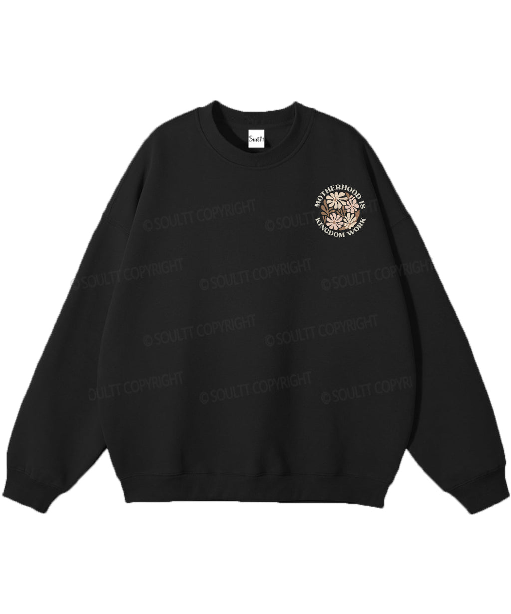 Motherhood Is Kingdom Work Double Sided Cotton Christian Sweatshirt T-Shirts, Hoodie | CiraTrend.com (Image 2)