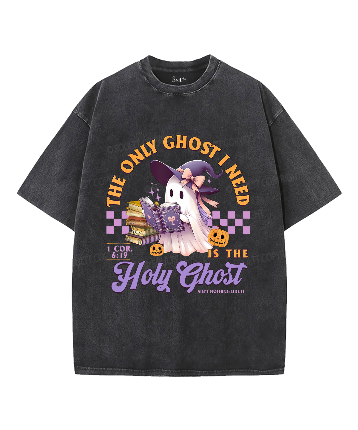 The Only Ghost I Know Is The Holy Ghost Unisex Washed Christian T-shirt Hoodie, Sweatshirt | CiraTrend.com (Image 2)