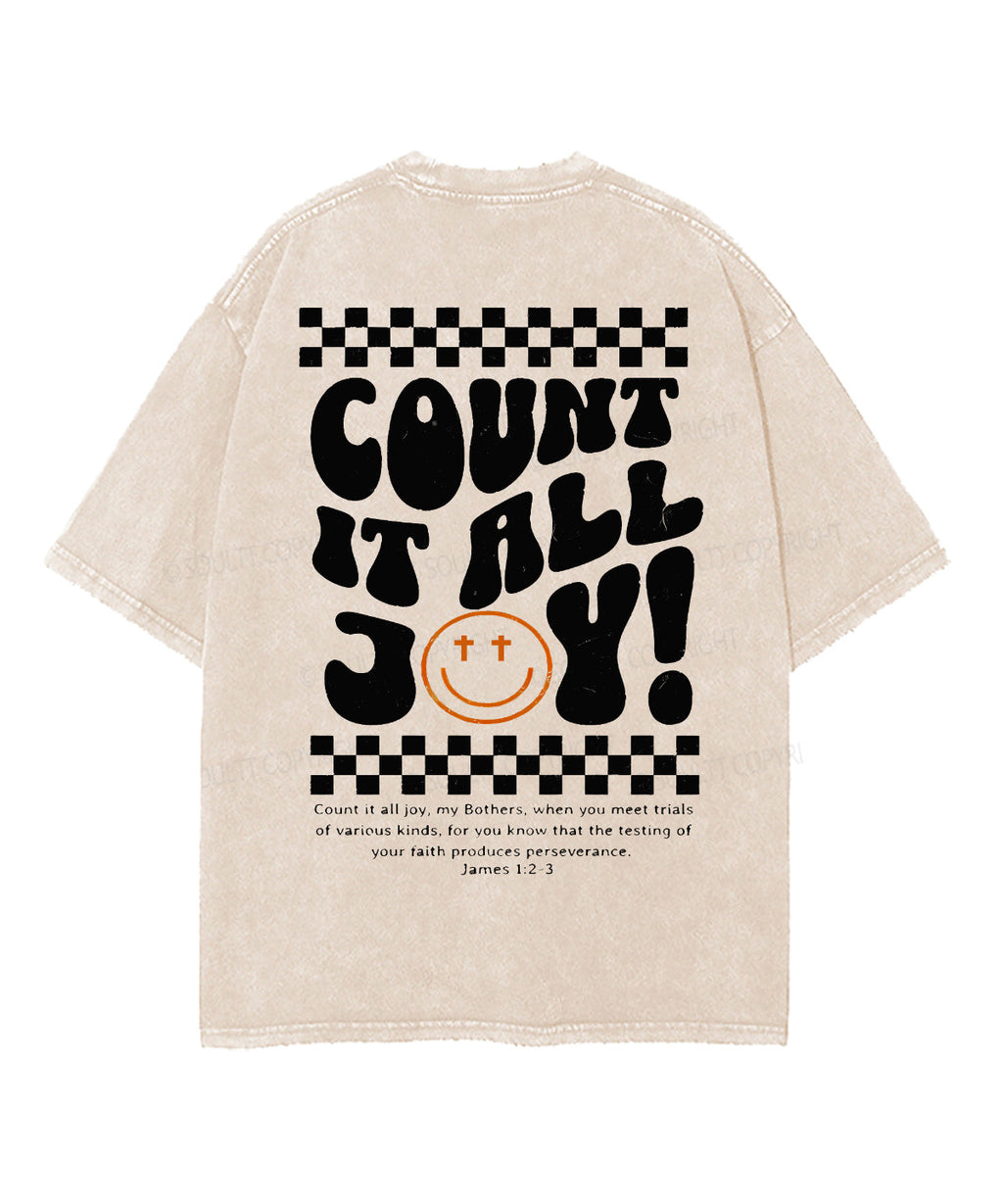 Count It All Joy Double Sided Unisex Washed Christian T-shirt Style001 Hoodie, Sweatshirt | CiraTrend.com (Image 2)