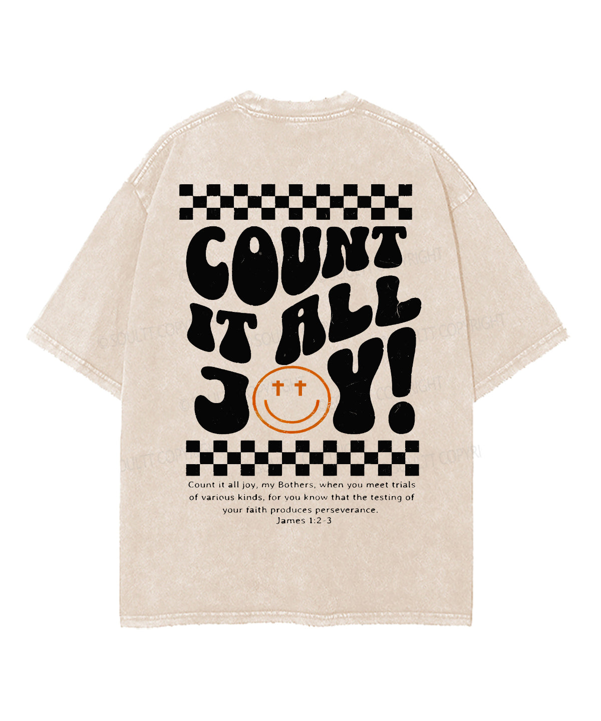 Count It All Joy Double Sided Unisex Washed Christian T-shirt Style001 Hoodie, Sweatshirt | CiraTrend.com (Image 2)