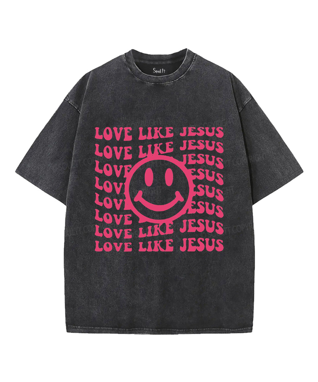 Love Like Jesus Unisex Washed Christian T-shirt Style001 Hoodie, Sweatshirt | CiraTrend.com (Image 2)