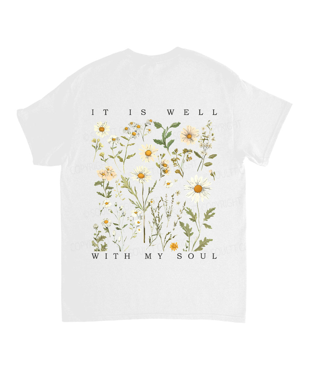 It Is Well With My Soul Double Sided Unisex Cotton Christian T-Shirt Hoodie, Sweatshirt | CiraTrend.com (Image 3)