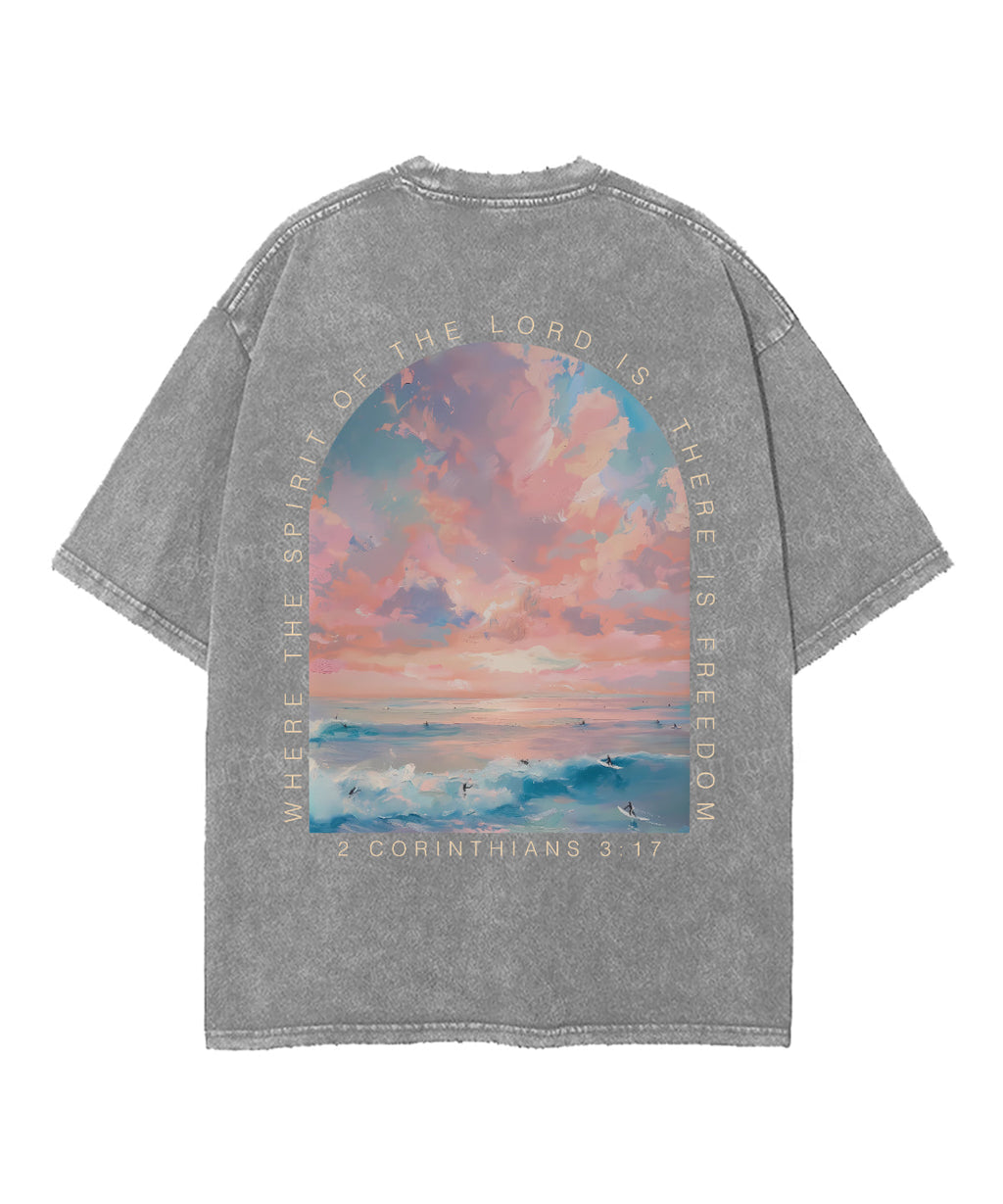 There Is Freedom Double Sided Washed Christian Style004 T-Shirts, Hoodie, Sweatshirt