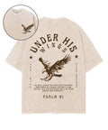 Under His Wings Double Sided Unisex Washed Christian T-shirt Hoodie, Sweatshirt | CiraTrend.com (Image 1)