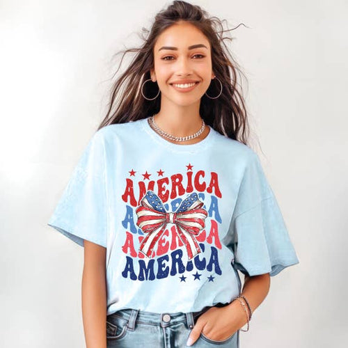 America Bow Premium Chambray T-Shirt
