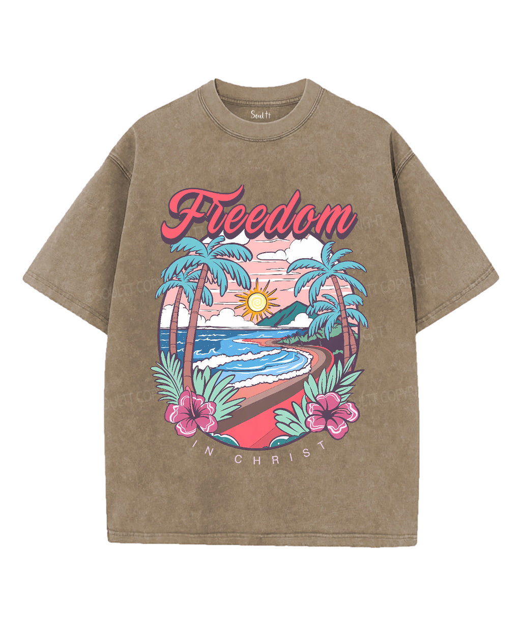 Freedom In Christ Unisex Washed Christian T-shirt Style001 Hoodie, Sweatshirt | CiraTrend.com (Image 5)