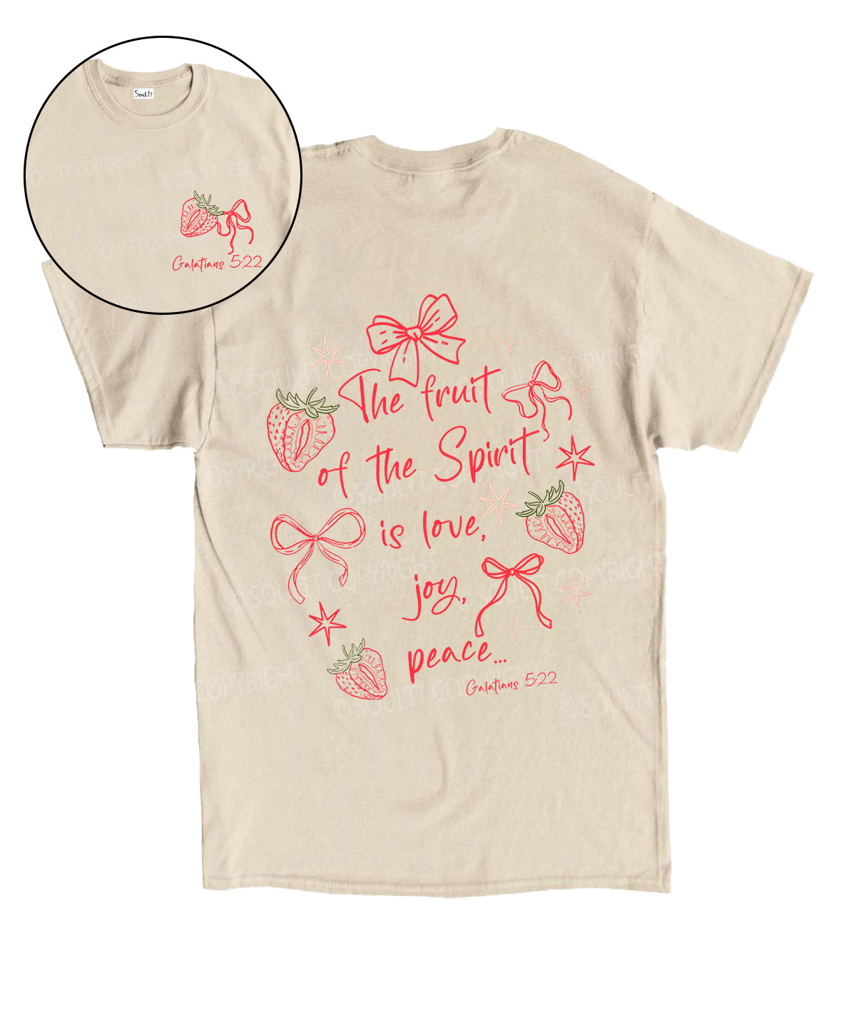 Fruit Of The Spirit Double Sided Unisex Cotton Christian T-Shirt Style003 Hoodie, Sweatshirt | CiraTrend.com (Image 1)