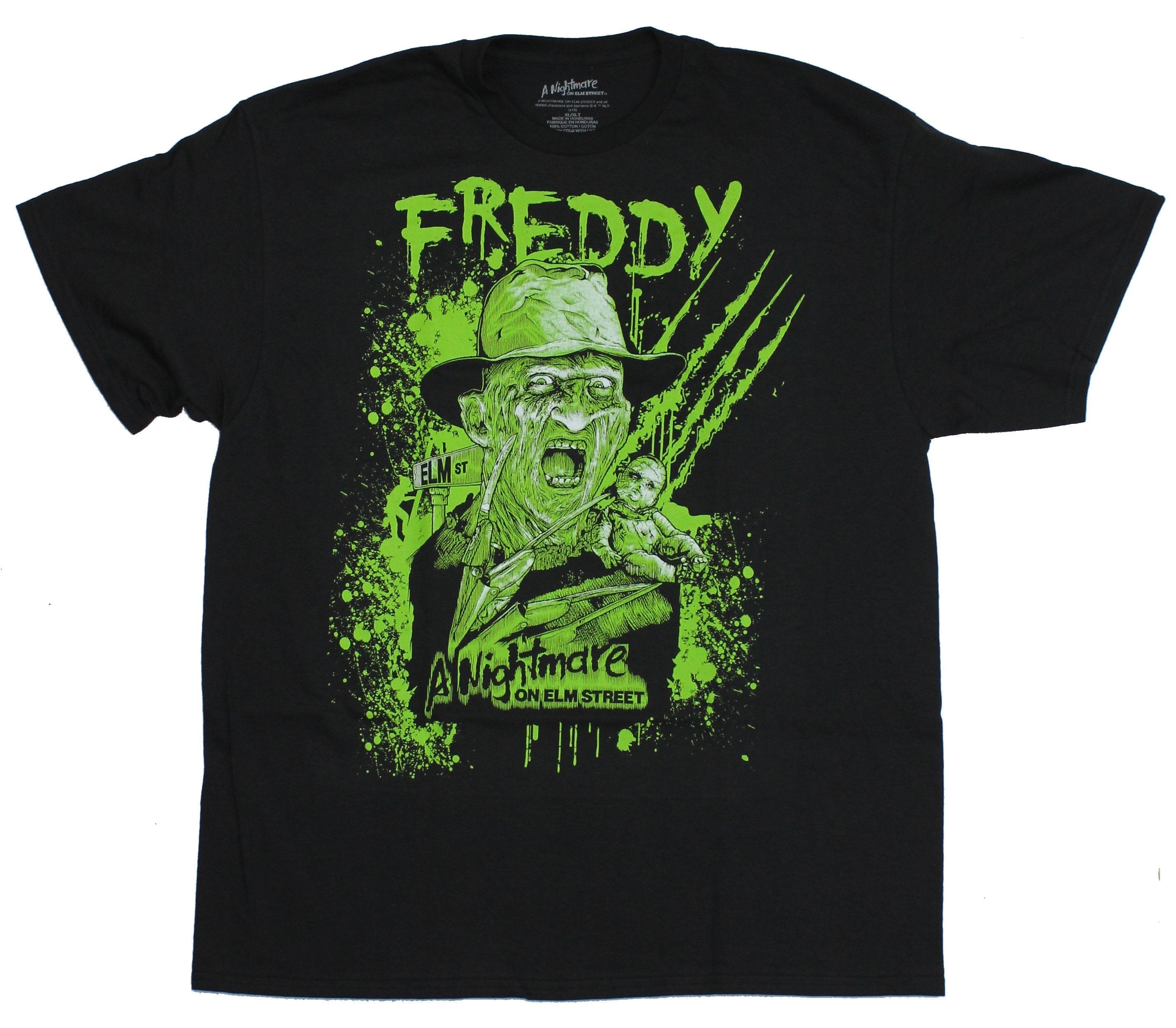 Nightmare on Elm Street  Mens T-Shirt - Freddy Face Baby doll Issues Hoodie, Sweatshirt | CiraTrend.com