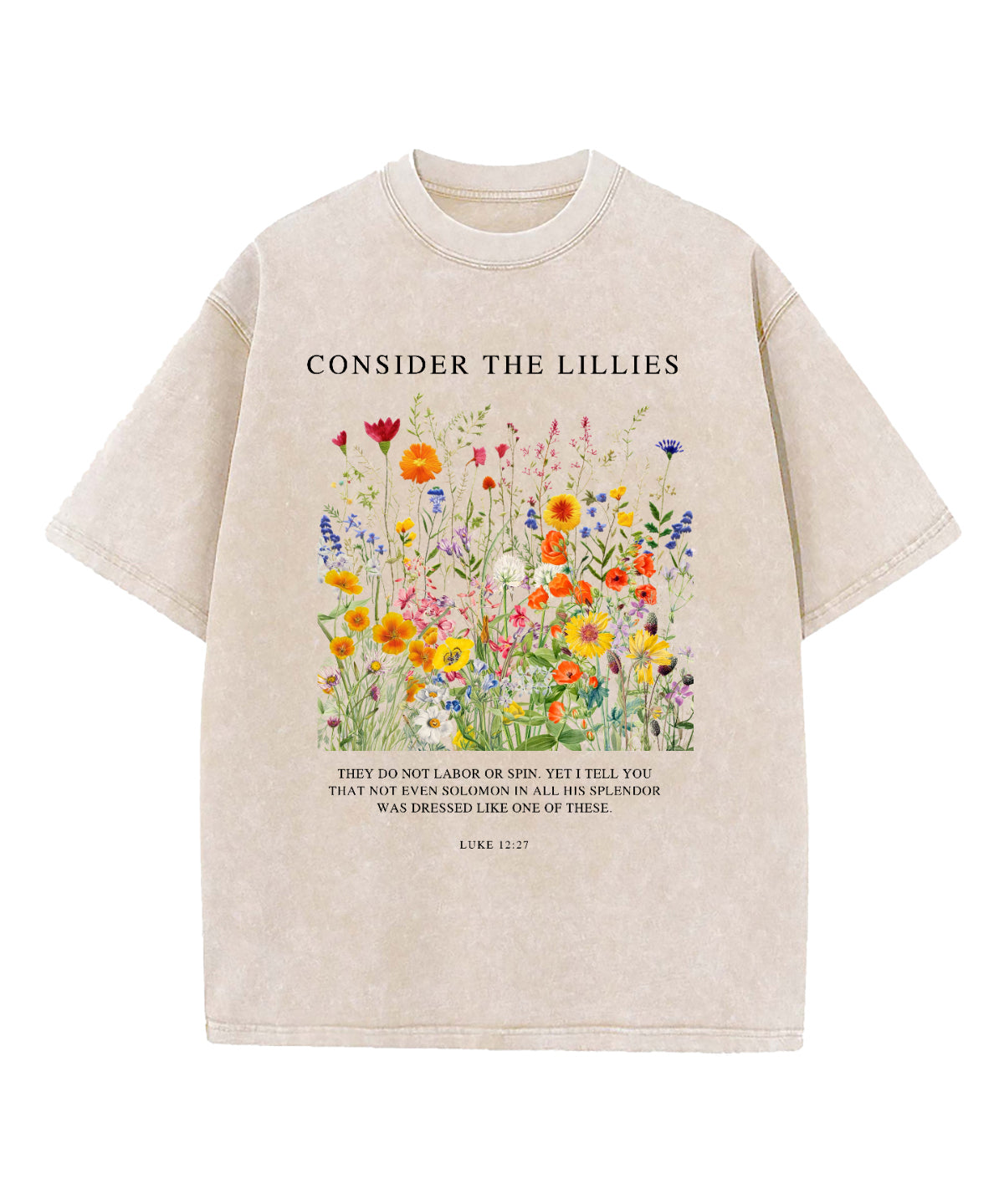 Consider The Lilies Washed Christian T-shirt Hoodie, Sweatshirt | CiraTrend.com (Image 4)