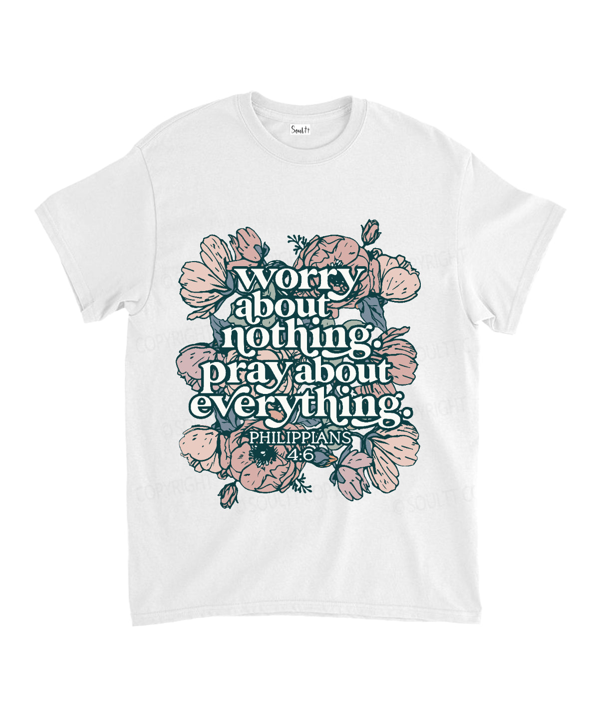 Worry About Nothing Pray About Everything Unisex Cotton Christian T-Shirt Hoodie, Sweatshirt | CiraTrend.com (Image 2)
