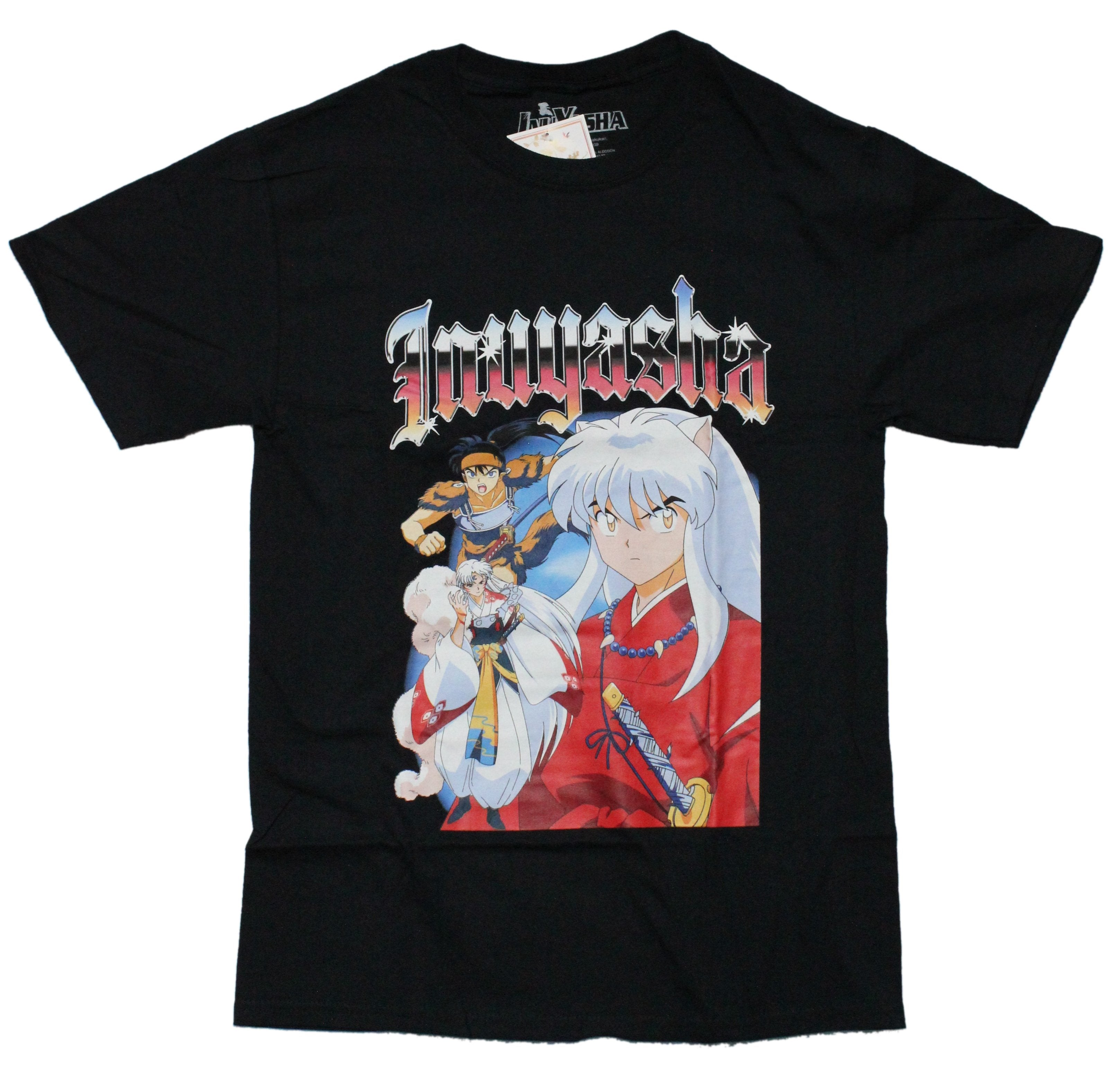 Inuyasha Mens T-Shirt -Trio Under Metallic Logo Hoodie, Sweatshirt | CiraTrend.com