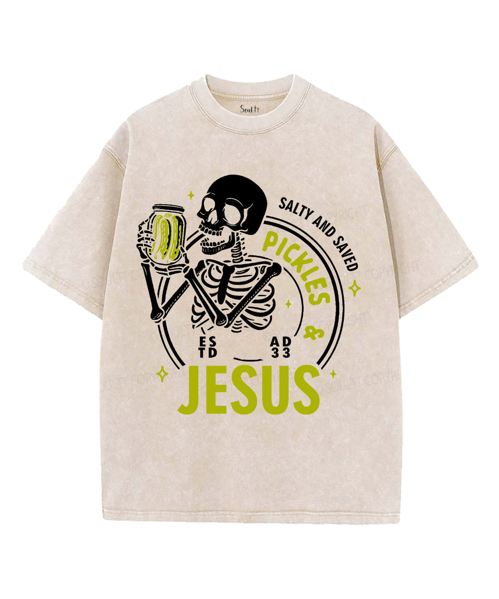 Salty And Saved Unisex Washed Christian T-shirt Style001 Hoodie, Sweatshirt | CiraTrend.com (Image 2)