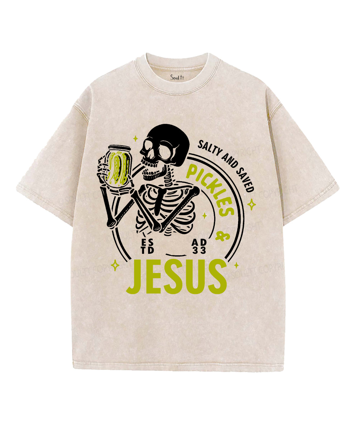 Salty And Saved Unisex Washed Christian T-shirt Style001 Hoodie, Sweatshirt | CiraTrend.com (Image 2)