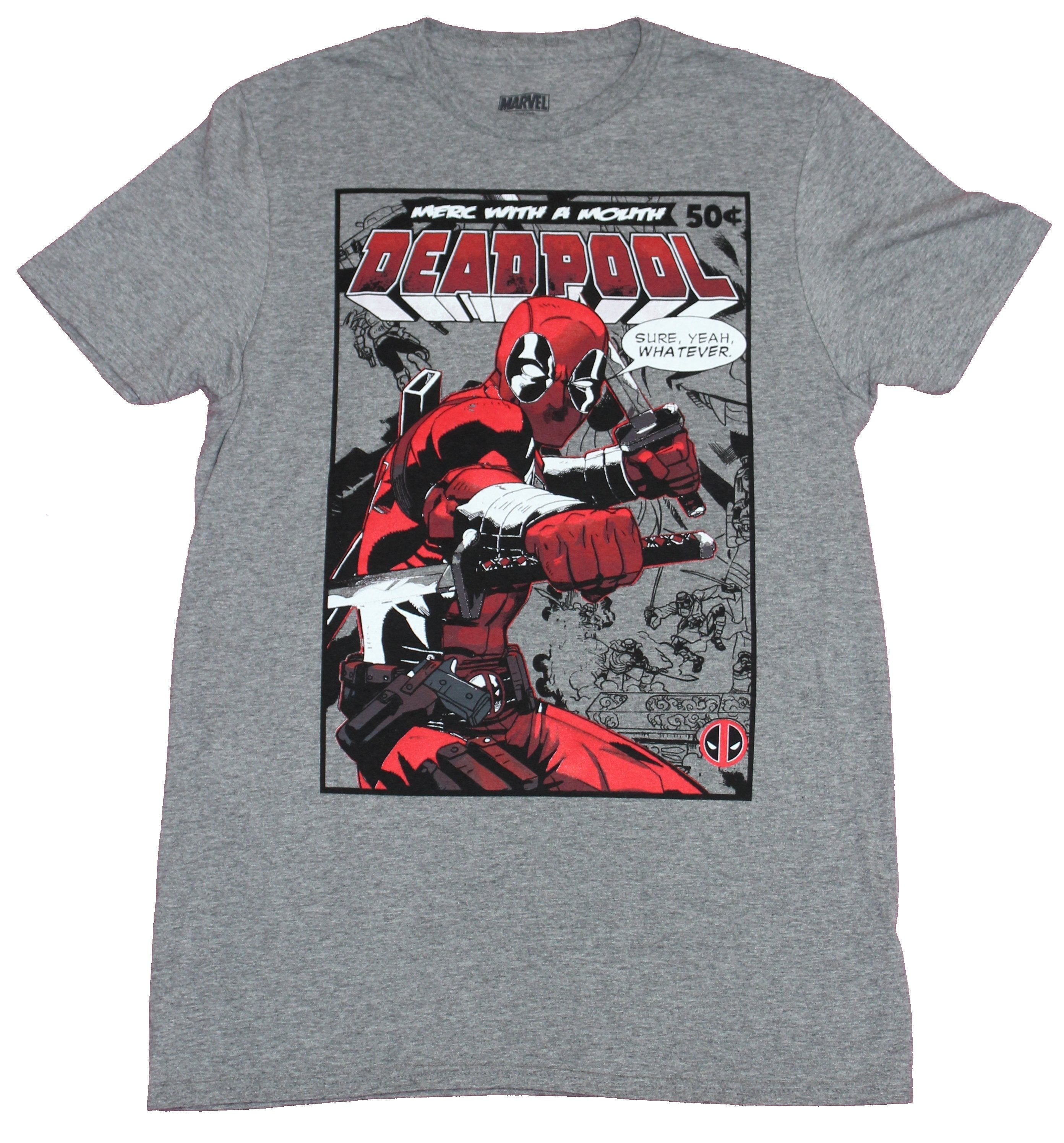 Deadpool Mens T-Shirt - Sure Yeah Whatever Battle Pose Hoodie, Sweatshirt | CiraTrend.com