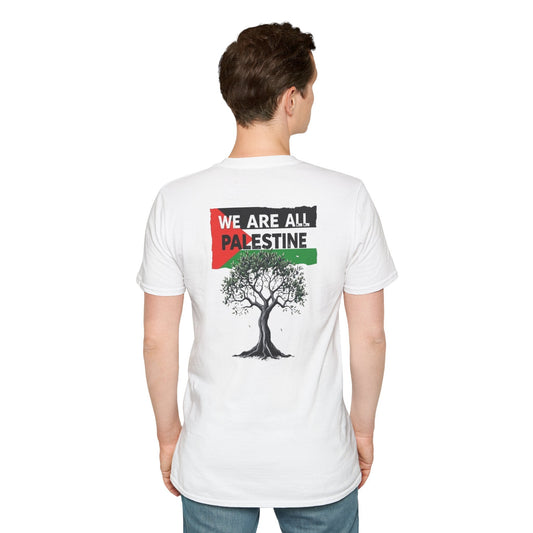 Unisex Softstyle T-Shirt: Stand with Gaza & We Are All Palestine Graphic Tee