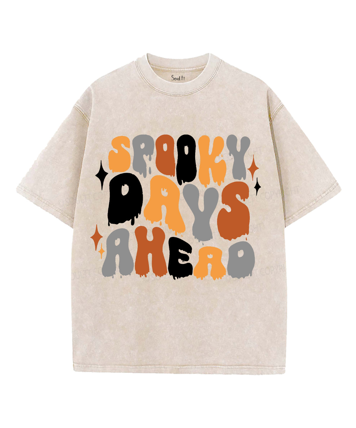 Spooky Days Ahead Unisex Washed Christian T-shirt Hoodie, Sweatshirt | CiraTrend.com (Image 2)