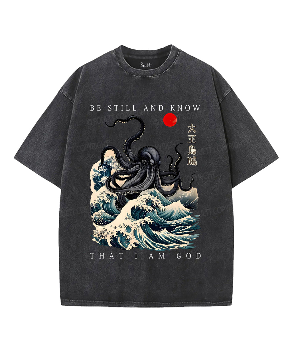 Be Still And Know Unisex Washed Christian T-shirt Hoodie, Sweatshirt | CiraTrend.com (Image 1)