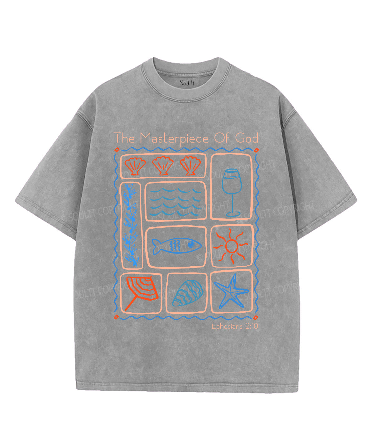 The Masterpiece Of God Unisex Washed Christian T-shirt Hoodie, Sweatshirt | CiraTrend.com (Image 3)