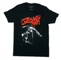 Chainsaw Man Mens T-Shirt - Grayscale With 3 Saws Under Red/Yellow Name Hoodie, Sweatshirt | CiraTrend.com