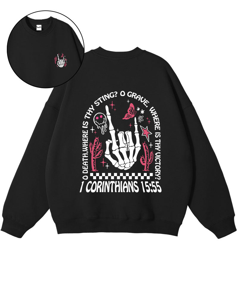 O Death Where Is Thy Sting Double Sided Cotton Christian Sweatshirt T-Shirts, Hoodie | CiraTrend.com (Image 2)