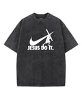 Jusus Do It Unisex Washed Christian T-shirt Hoodie, Sweatshirt | CiraTrend.com (Image 1)