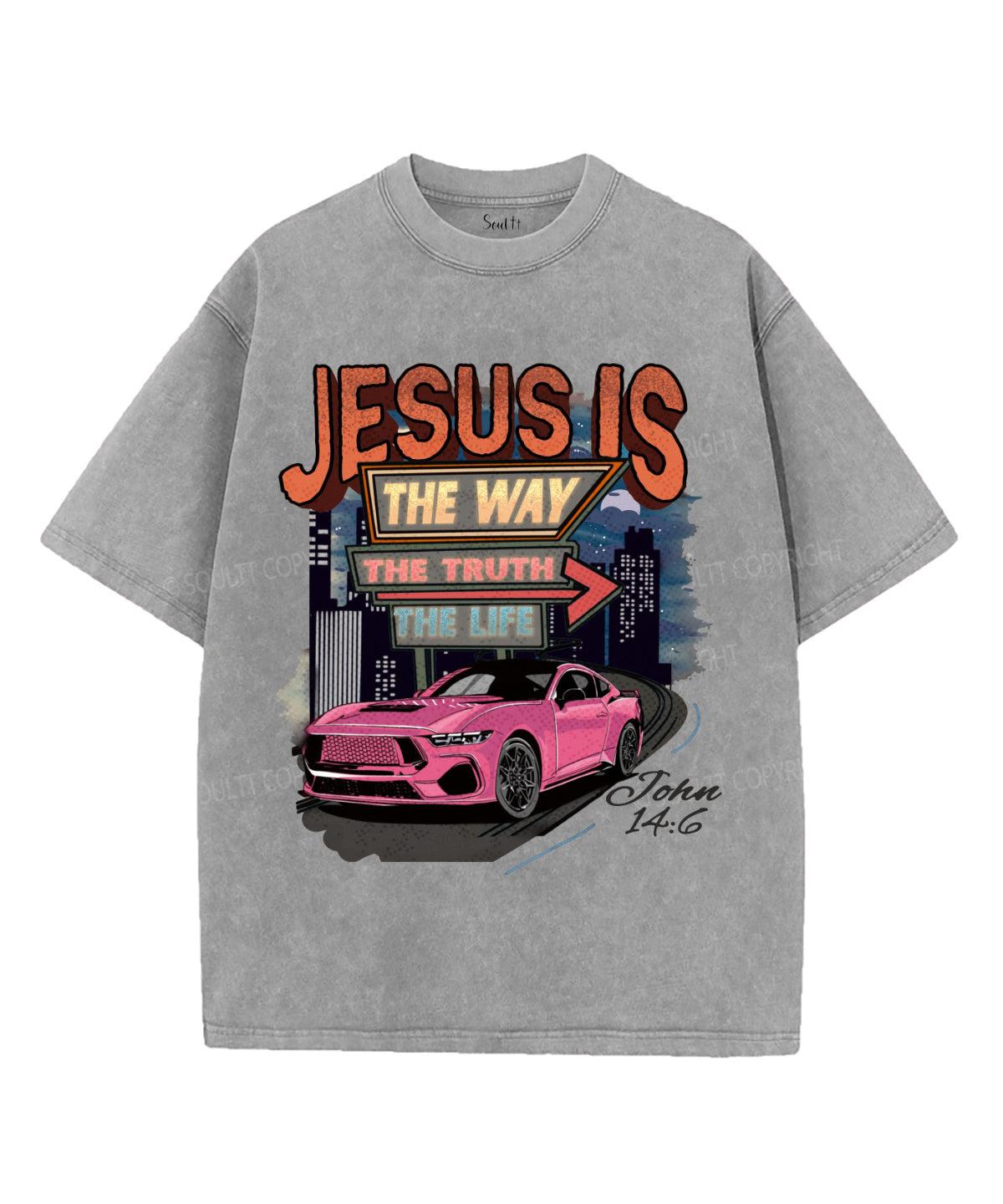 Jesus Is Way Truth Life Washed Christian T-Shirts, Hoodie, Sweatshirt
