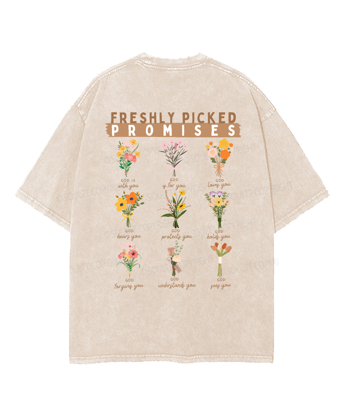 Freshly Picked Promises Double Sided Unisex Washed Christian T-shirt Hoodie, Sweatshirt | CiraTrend.com (Image 5)