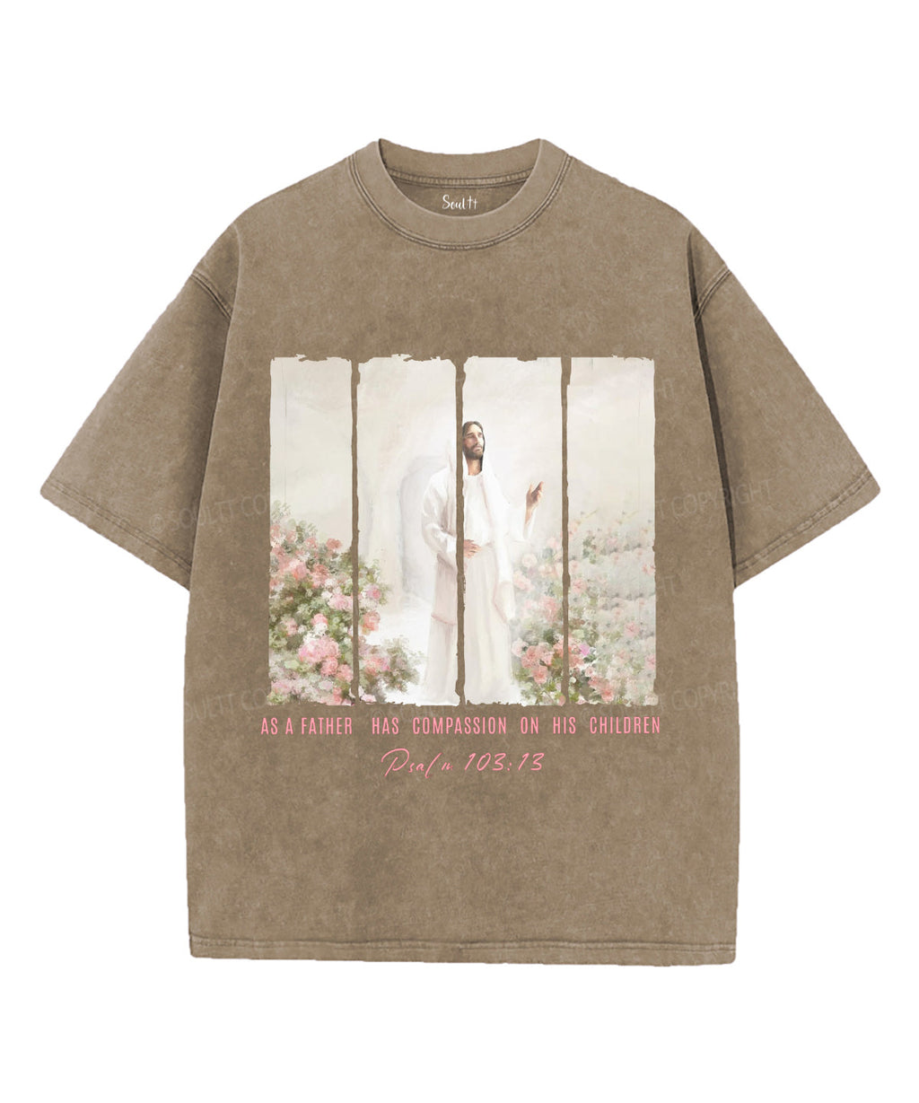 As a Father Has Compassion Unisex Washed Christian T-shirt Hoodie, Sweatshirt | CiraTrend.com (Image 5)