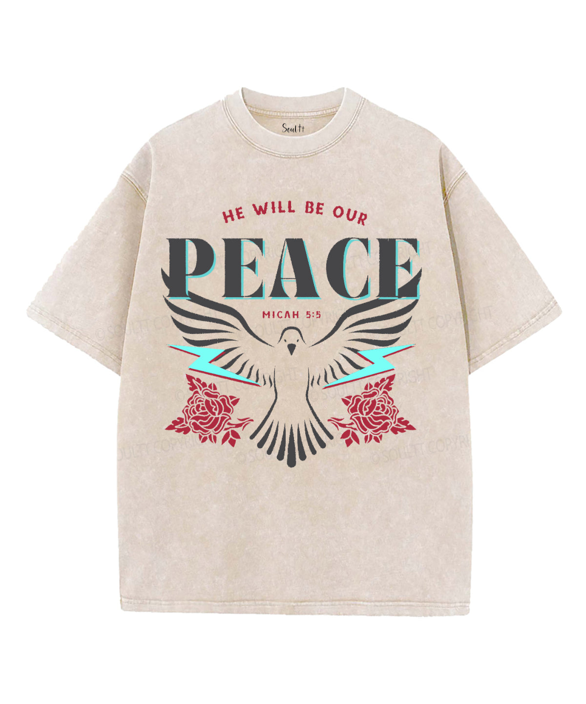 He Will Be Our Peace Washed Christian T-Shirts, Hoodie, Sweatshirt