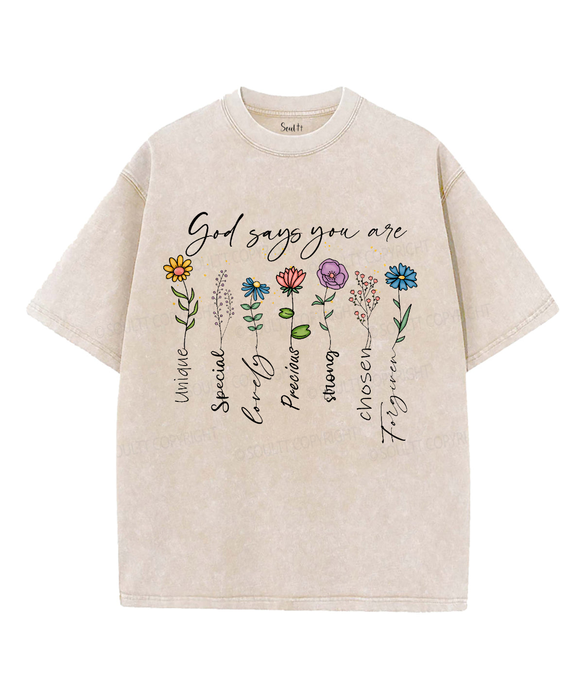 God Says You Are Unisex Washed Christian T-shirt Style003 Hoodie, Sweatshirt | CiraTrend.com (Image 1)