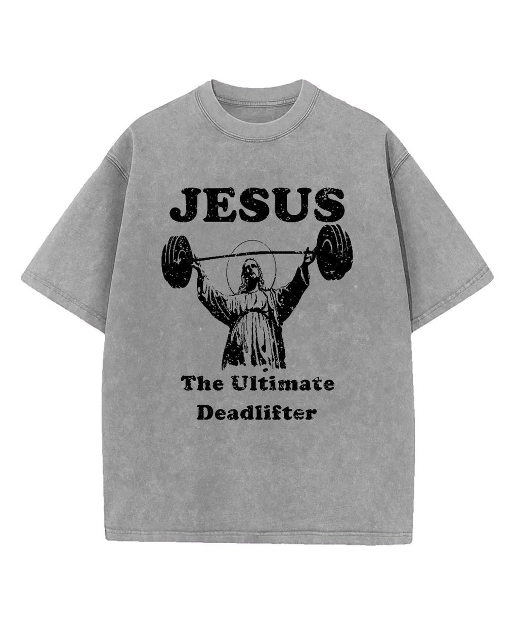 The Ultimate Deadlifter Washed Christian T-shirt Hoodie, Sweatshirt | CiraTrend.com (Image 5)