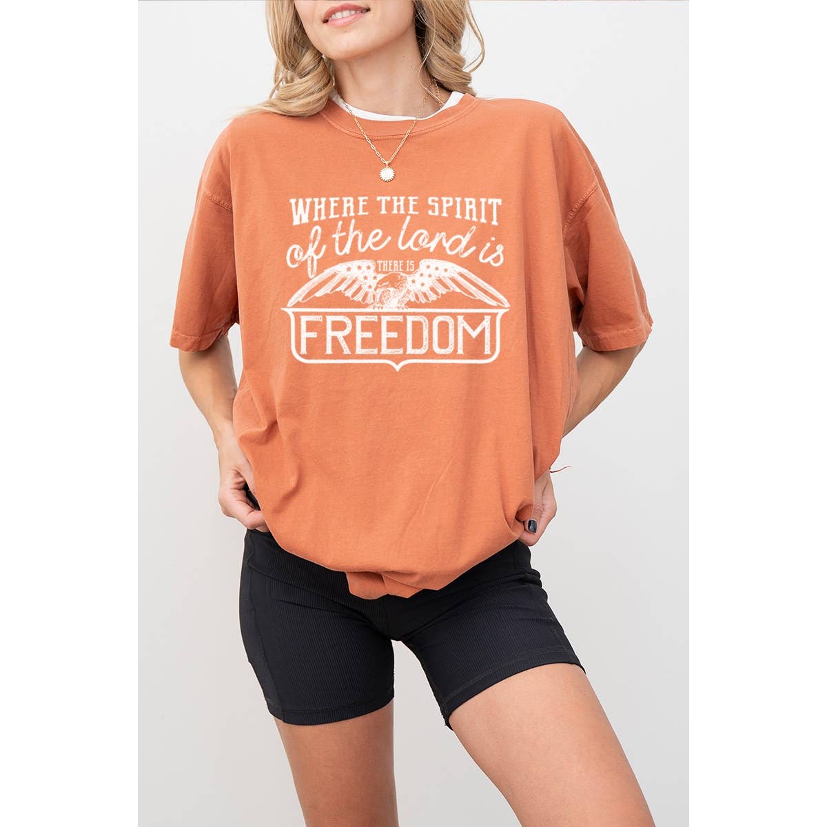 Freedom  Vintage Graphic Oversized Tee