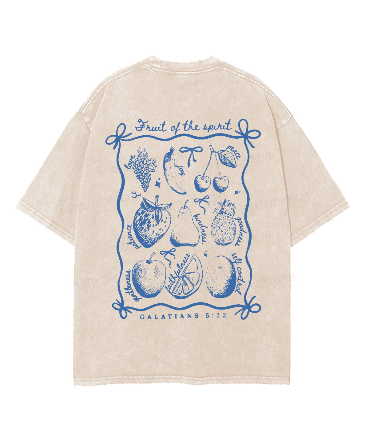 Fruit Of The Spirit Double Sided Unisex Washed Christian T-shirt Style023 Hoodie, Sweatshirt | CiraTrend.com (Image 4)
