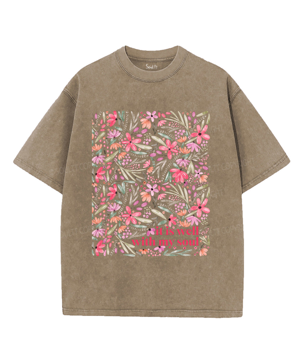 It Is Well With My Soul Unisex Washed Christian T-shirt Style015 Hoodie, Sweatshirt | CiraTrend.com (Image 5)