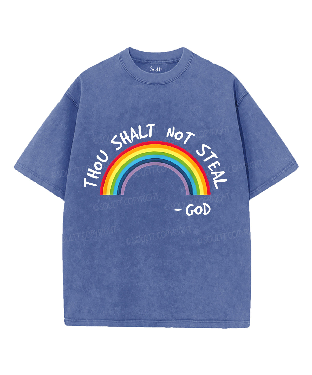 Thou Shalt Not Steal Unisex Washed Christian T-shirt Hoodie, Sweatshirt | CiraTrend.com (Image 3)