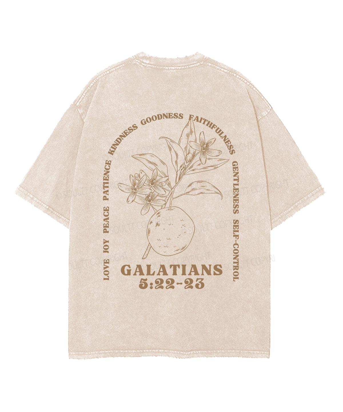 Fruit Of The Spirit Double Sided Unisex Washed Christian T-shirt Style017 Hoodie, Sweatshirt | CiraTrend.com (Image 3)