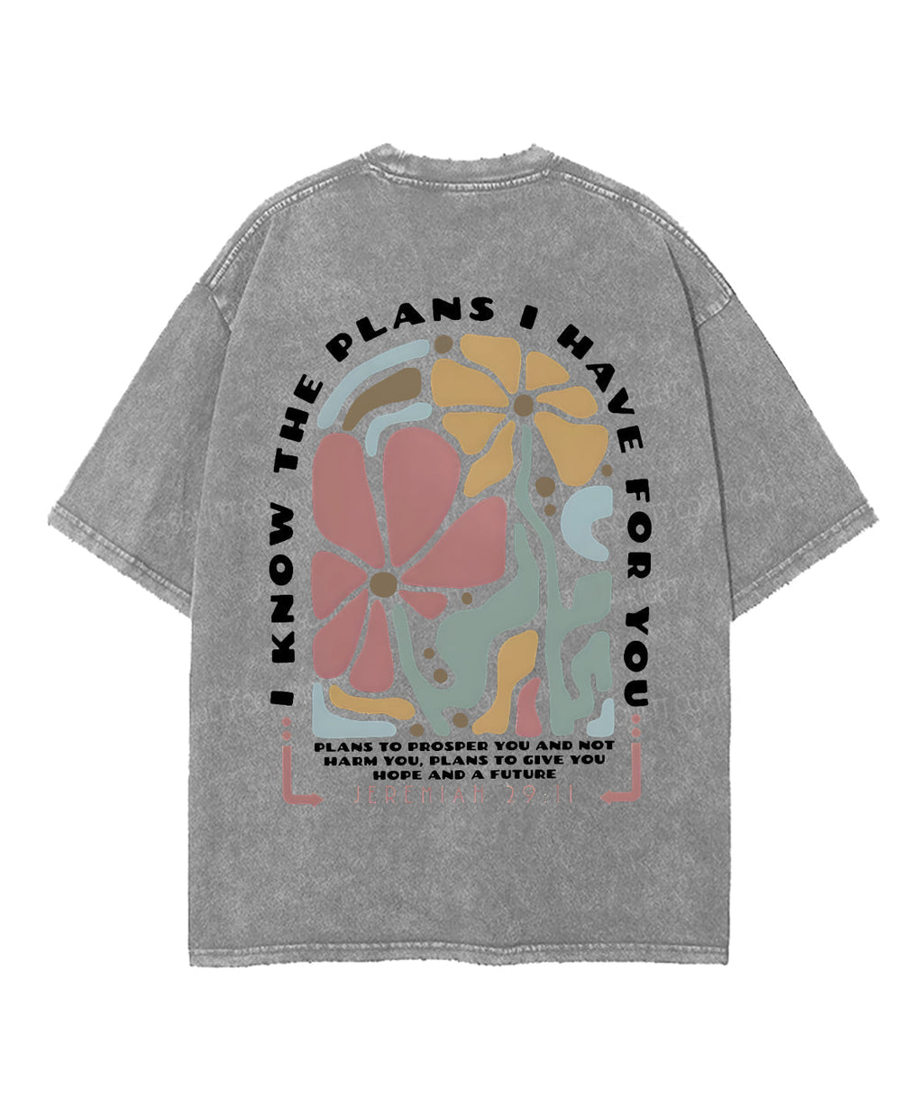 I Know the Plans Double Sided Unisex Washed Christian T-shirt Hoodie, Sweatshirt | CiraTrend.com (Image 5)
