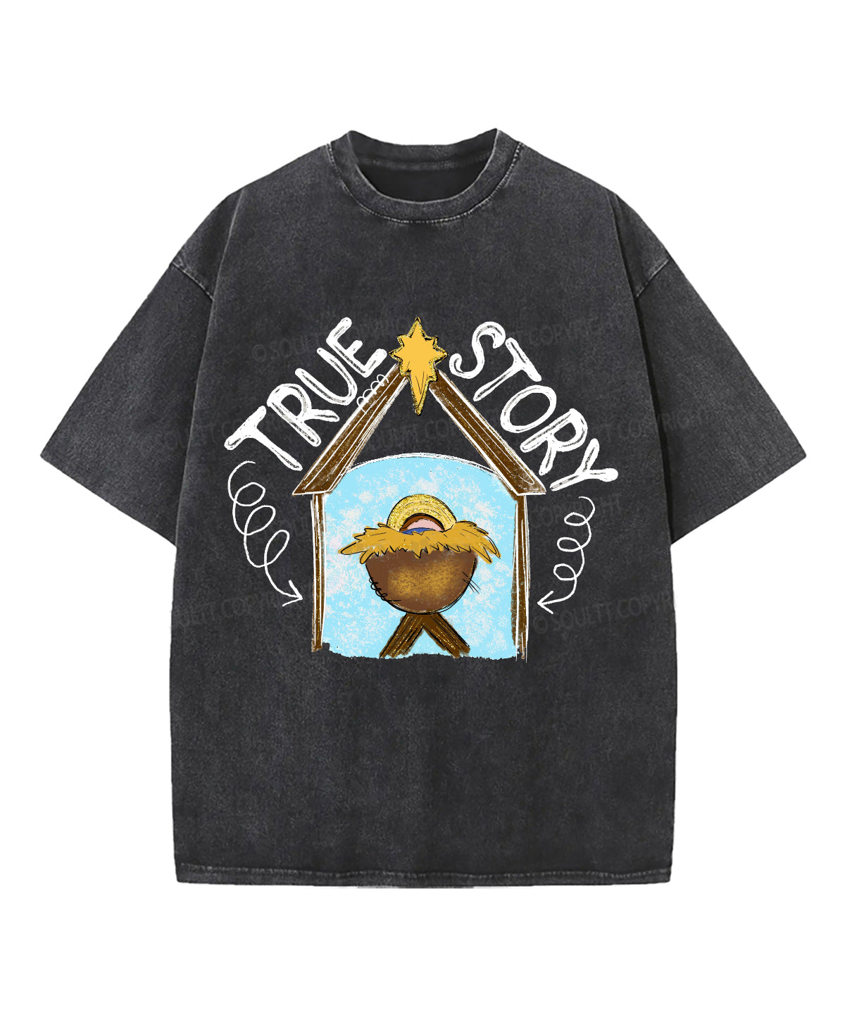 Ture Story Washed Christian T-shirt Hoodie, Sweatshirt | CiraTrend.com (Image 2)