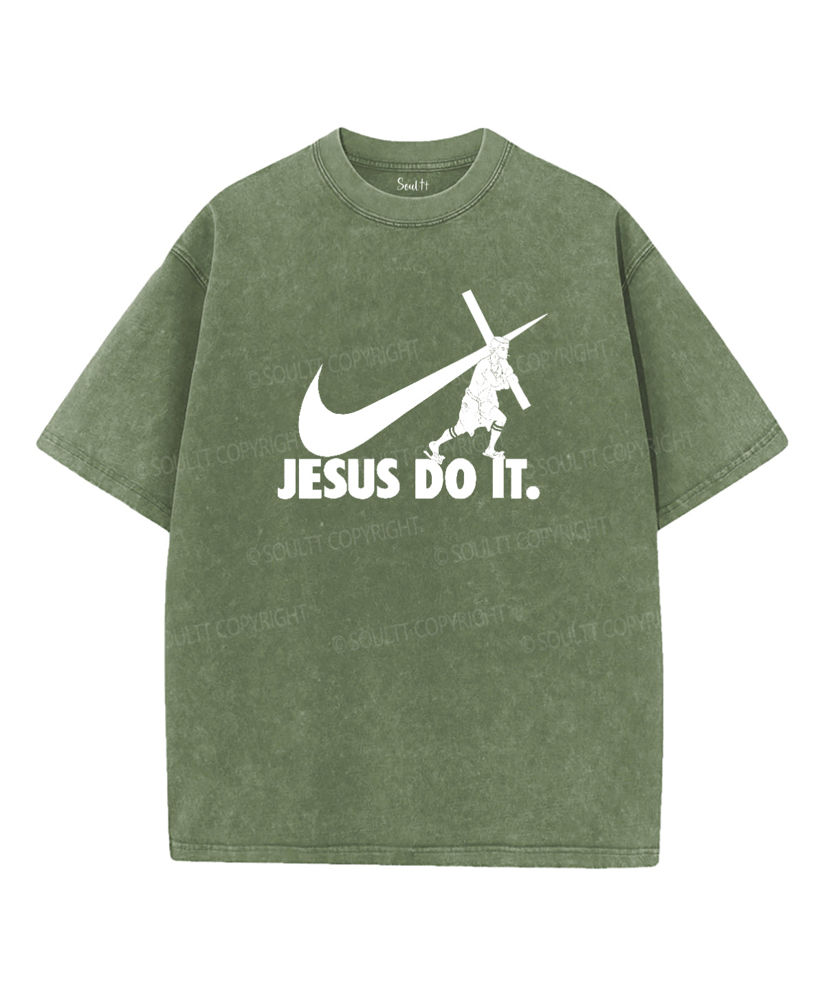 Jusus Do It Unisex Washed Christian T-shirt Hoodie, Sweatshirt | CiraTrend.com (Image 4)