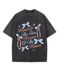 Land Of The Free Unisex Washed Christian T-shirt Hoodie, Sweatshirt | CiraTrend.com (Image 1)