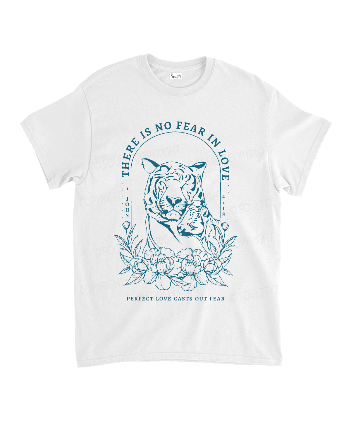 There Is No Fear In Love Unisex Cotton Christian T-Shirt Hoodie, Sweatshirt | CiraTrend.com (Image 2)